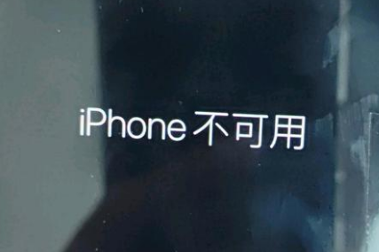 温泉苹果服务网点分享锁屏界面显示“iPhone 不可用”如何解决 