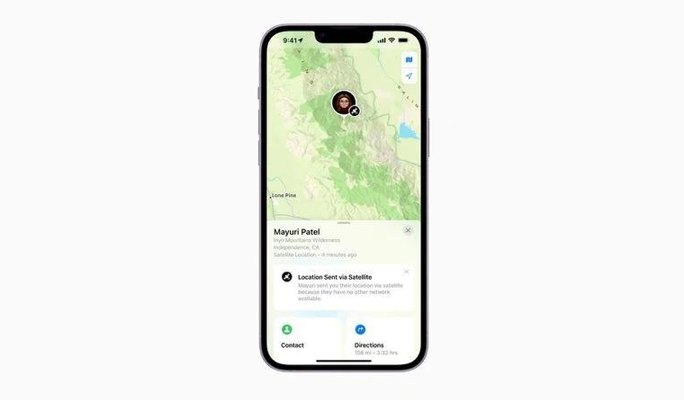 温泉苹果14维修分享iPhone14系列中 FindMy功能通过卫星分享位置方法教程 